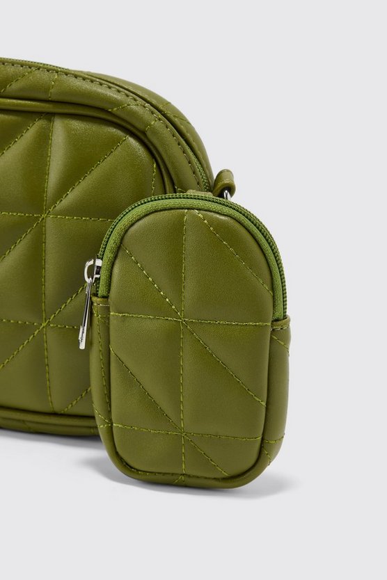 Gesteppte Umhängetasche mit Detail