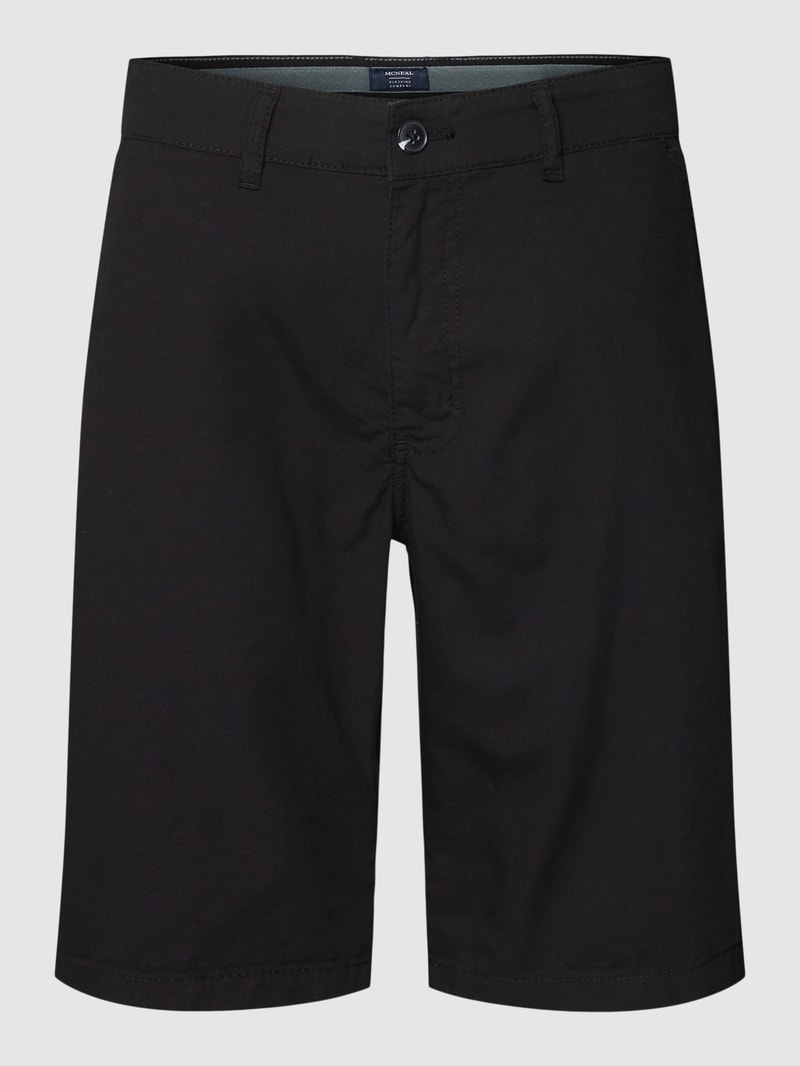 Bermudas mit französischen Eingrifftaschen in schwarz