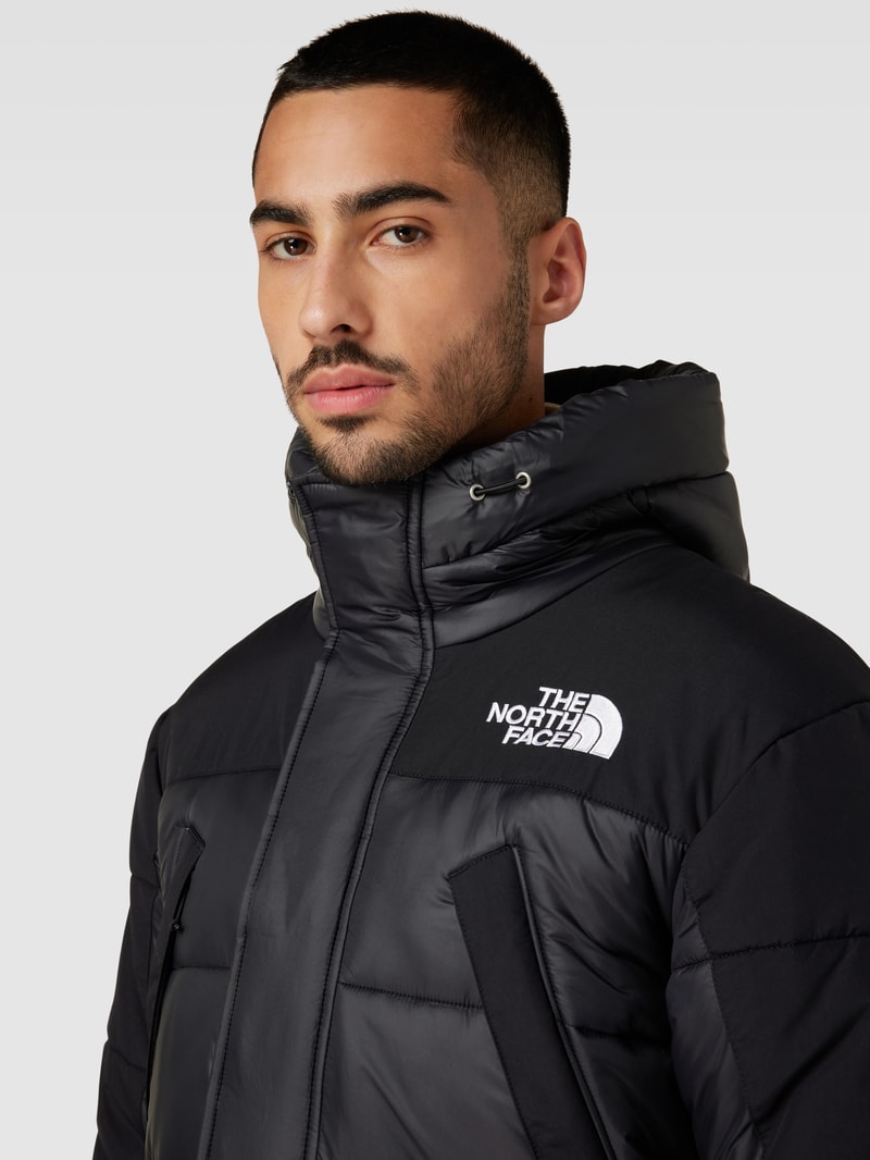 Steppjacke mit Label-Stitching Modell 'INSULATED' in schwarz