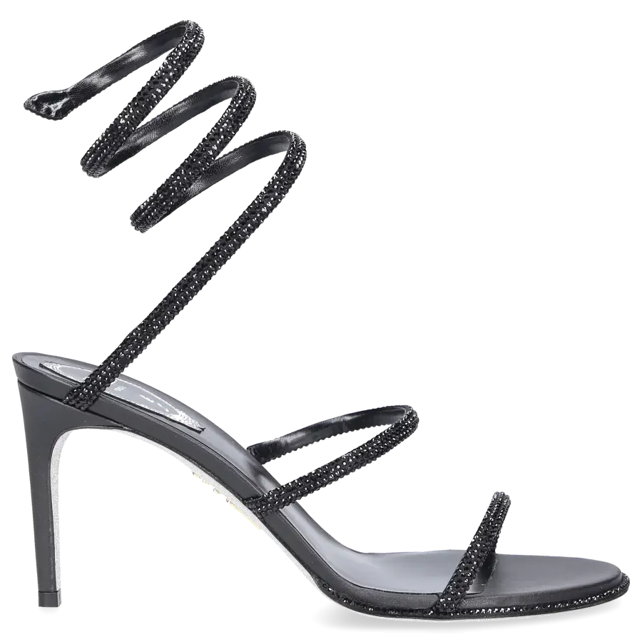 Rene Caovilla - Sandalen CLEO Satin - schwarz