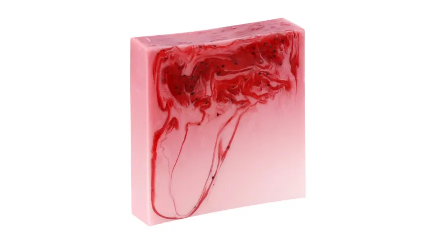 BadeFee Blockseife Erdbeer-Rhabarber 100 g