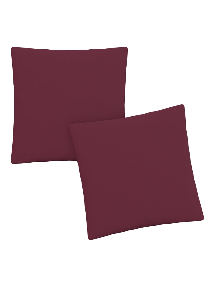 GMD Living 2er Set Jersey Kissenhüllen JESBERG in Farbe Bordeaux günstig kaufen