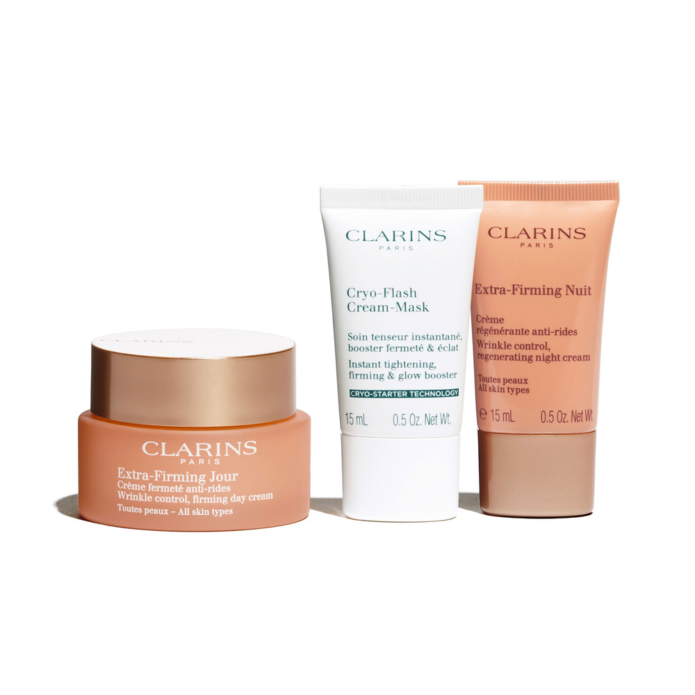 Clarins Coffret Extra Firming Jour - Mes essentiels anti-rides & fermeté Coffret Noël Soins visage anti-âge, anti-rides dès 40 ans