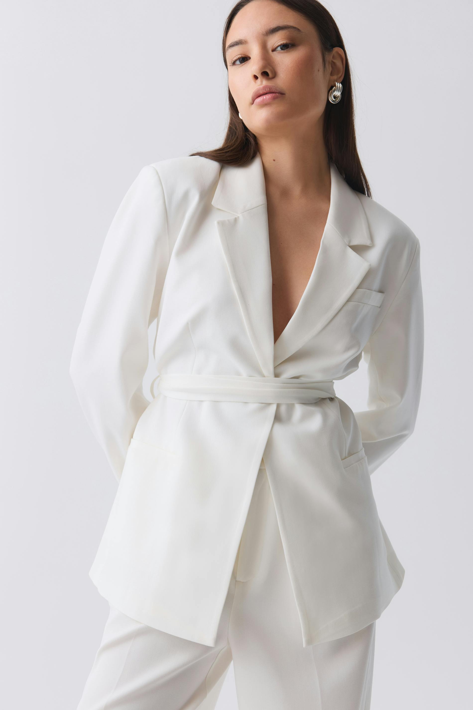 Belted blazer