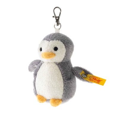 Schlüsselanhänger Pinguin, 8 cm, hellgrau