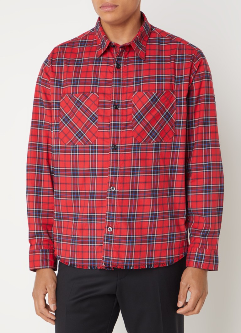 Camisa HUGO BOSS de corte regular com estampa xadrez e bolsos no peito.