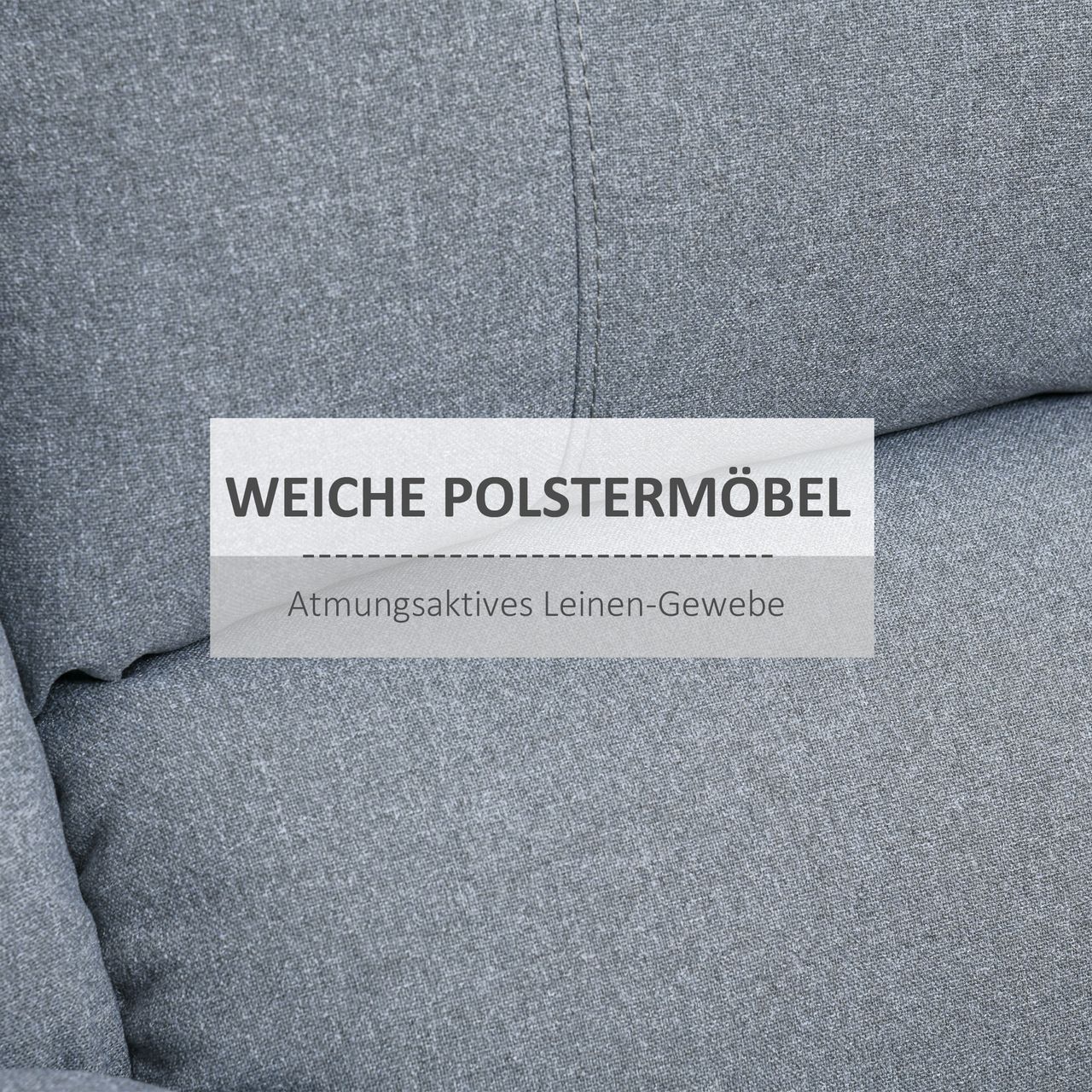 HOMCOM Fernsehsessel Relaxsessel mit Liegefunktion TV-Sesse Polyester Grau