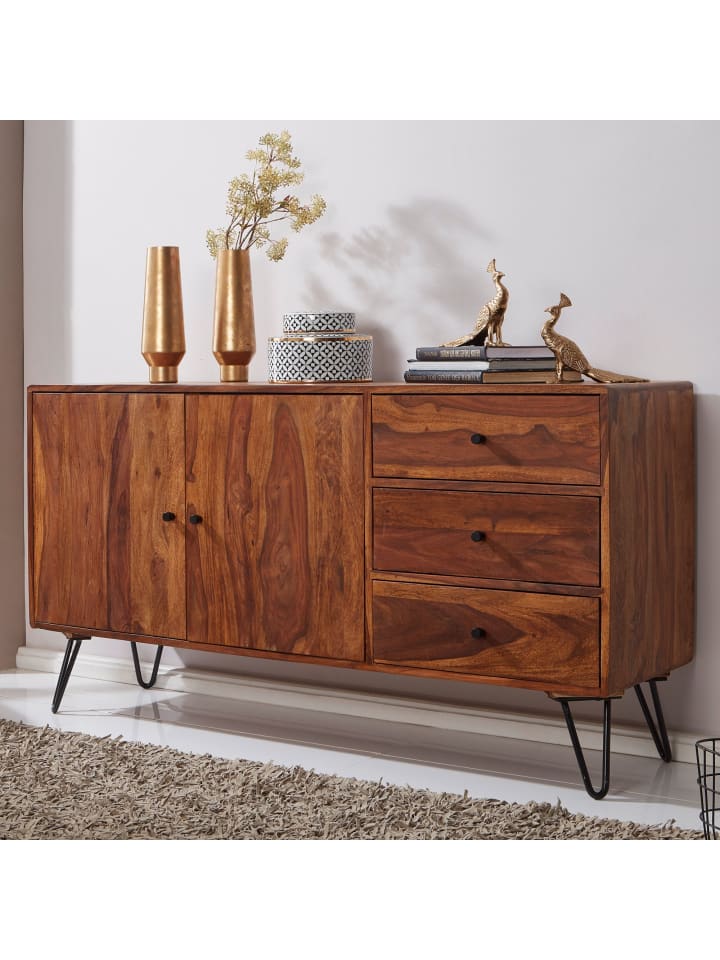 KADIMA DESIGN Sideboard WL5.629 Massivholz 145x75x40 cm Landhaus Kommode, günstig kaufen onesize