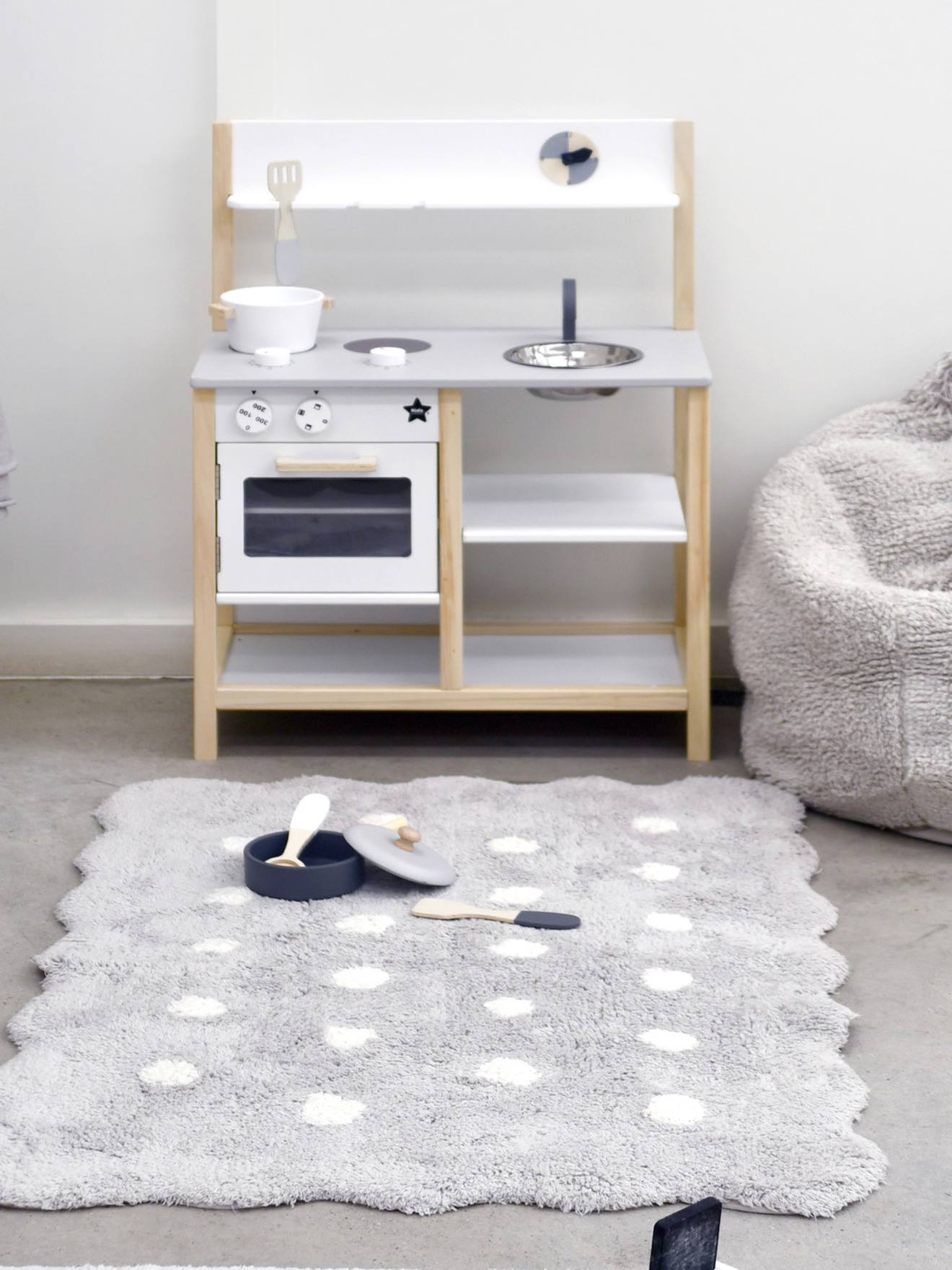 Lorena Canals Kinderzimmer Teppich MINI BISCUIT LORENA CANALS - grau