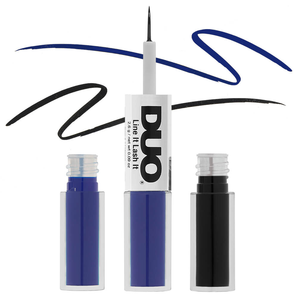Ardell Duo Line It Lash It  colle/feutre 2 in 1 bicolore noir et bleu marine 5,2g 2 en 1 : Eyeliner bicolore et adhésif pour franges de faux-cils