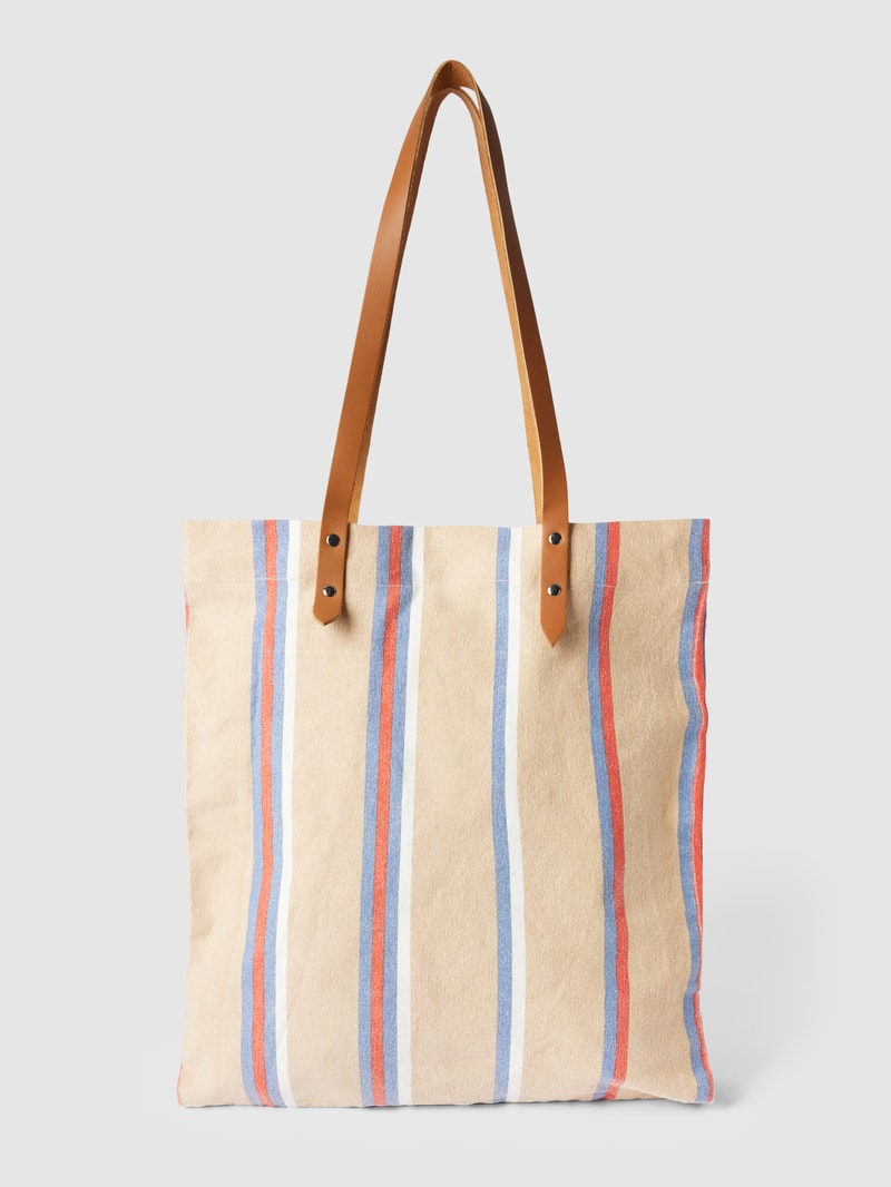 Shopper mit Streifenmuster Modell 'Rebecca' in sand