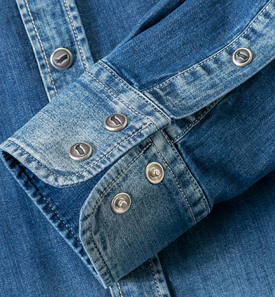 GAS, Jeanshemd, Slim Fit, Baumwolle, blau