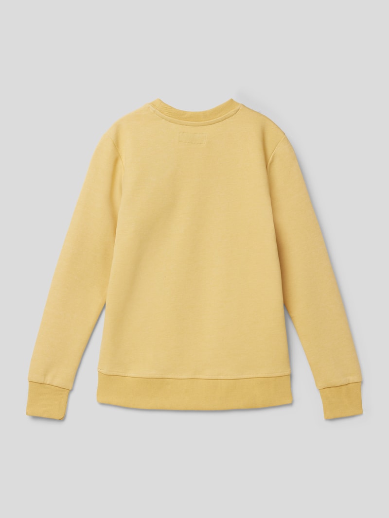 Sweatshirt mit Rundhalsausschnitt Modell 'BASIC SWEAT CREW NECK' in hellgelb