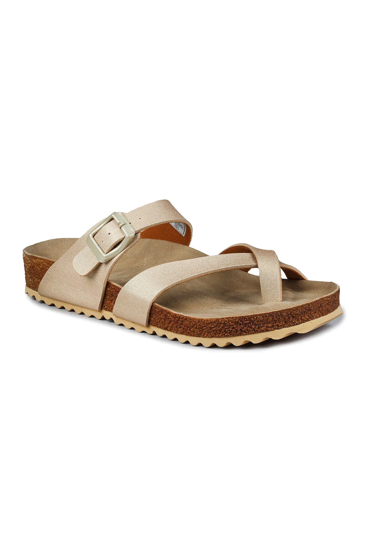 Jump  50008 Damen-Flip-Flops mit einer Schnalle in Goldfarbe