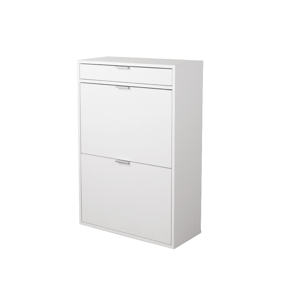 Happy Home Happy Home Mülleimerschrank mit Schublade & 4 Abfalleimer weiß