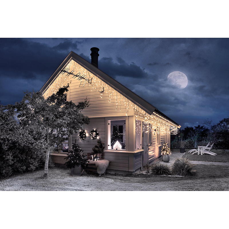 Light IT Lyslenke 320 LED Istappper, varmhvit, Numedal
