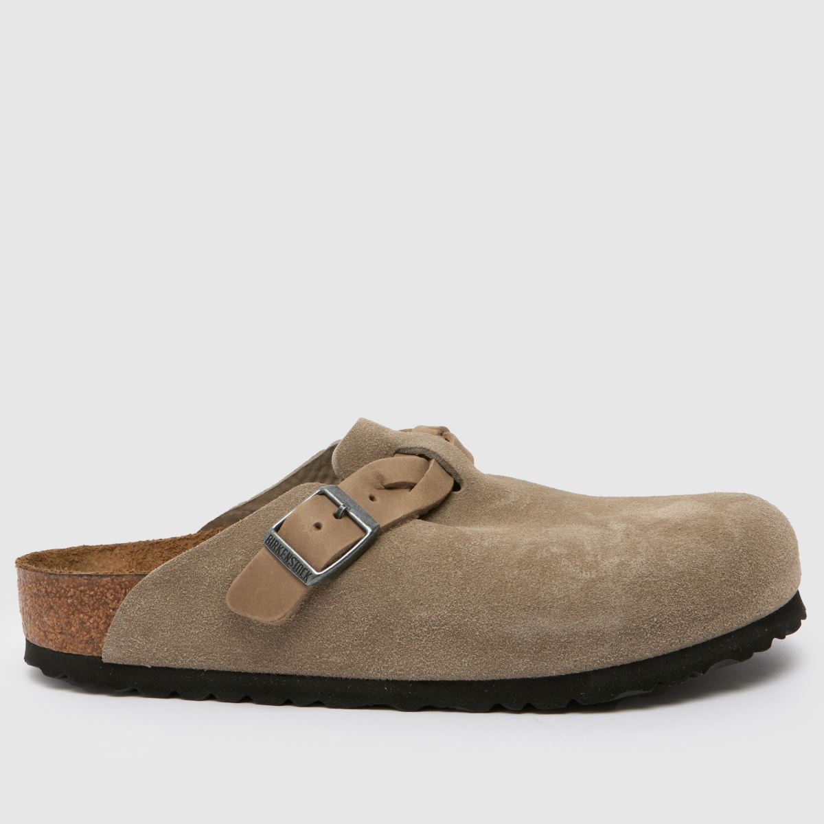 BIRKENSTOCK – Boston – Flätade träskor i taupe