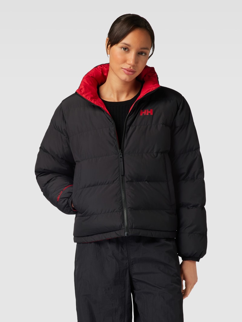 Steppjacke mit Wendefunktion in schwarz
