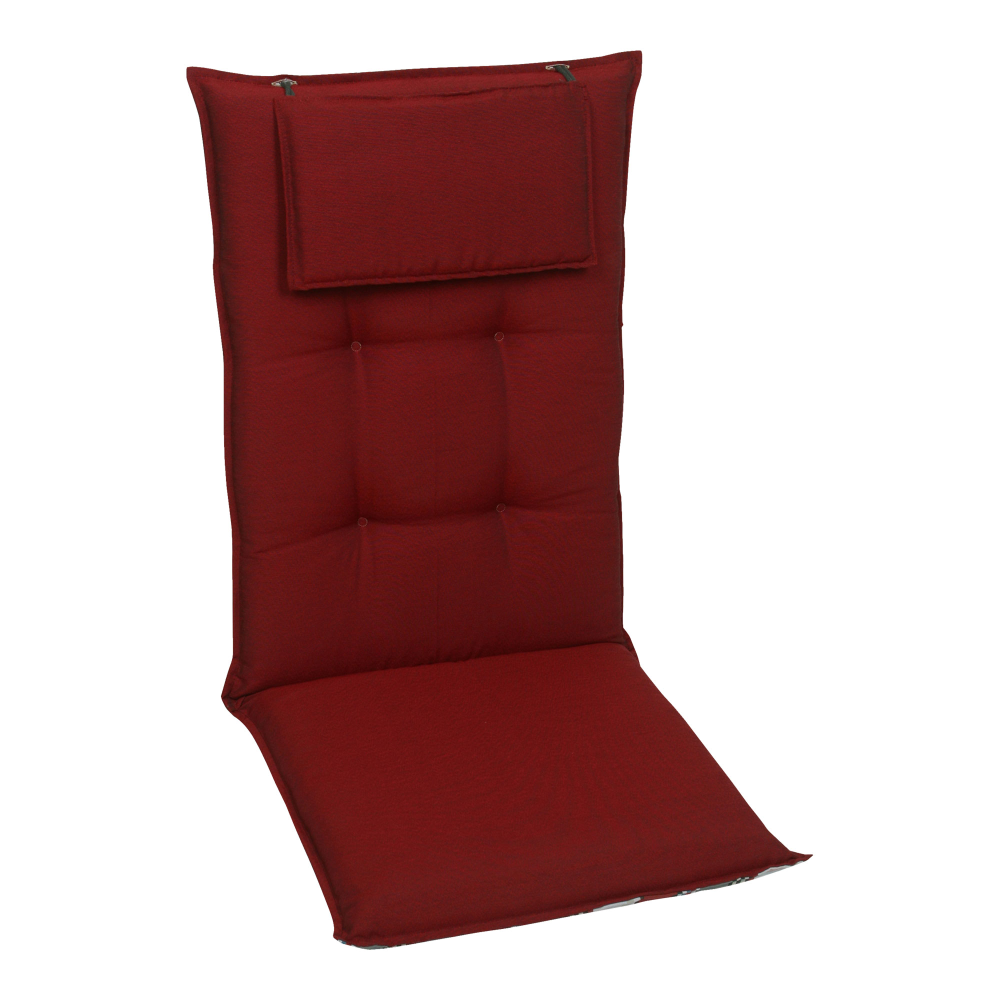 Sesselauflage hoch rot/grau