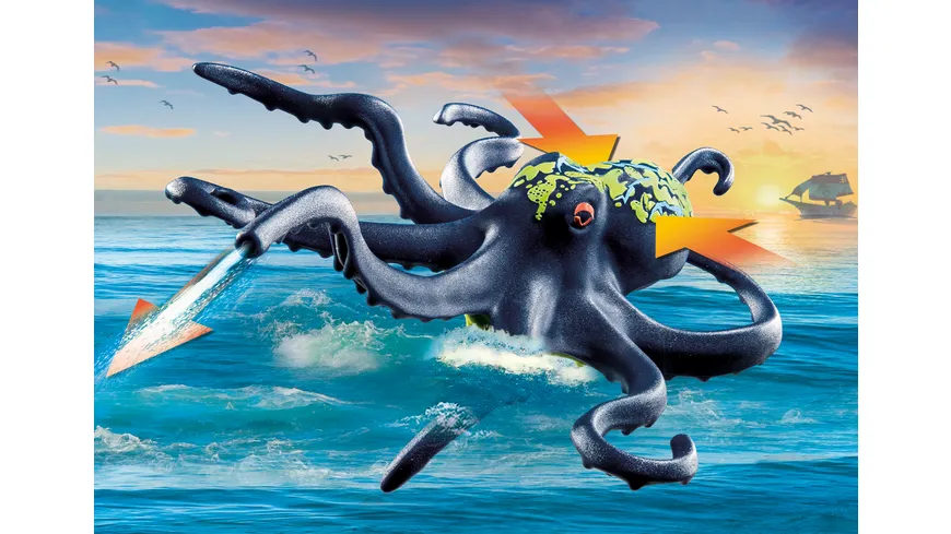 PLAYMOBIL 71419 - Pirates - Kampf gegen den Riesenoktopus