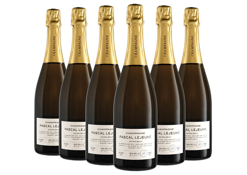 Champagne AOC Extra Brut Pascal Lejeune Laurier 6 bouteilles de 0,75 ℓ