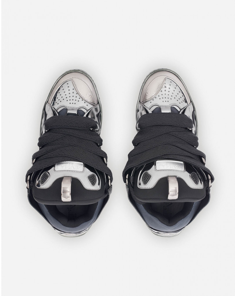 SNEAKERS CURB EN CUIR METALLISÉ