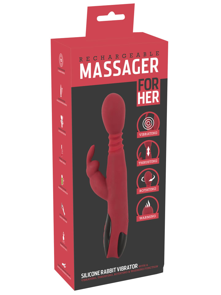 You2Toys Vibrator Silicone Rabbit Vibrator in rot günstig kaufen 26,5