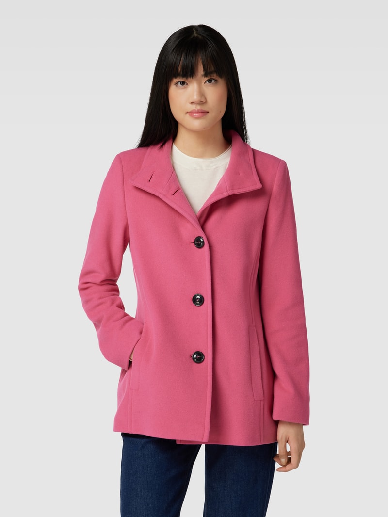 Jacke mit Stehkragen in rosa