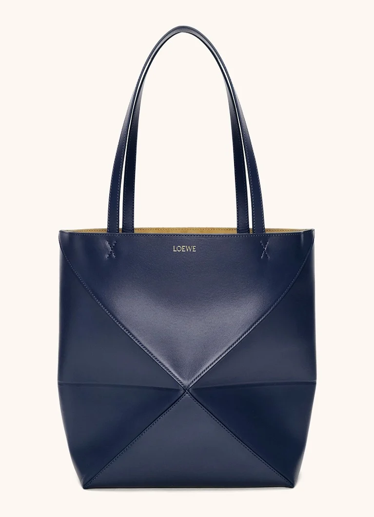 LOEWE Puzzle Fold vidēja izmēra iepirkumu soma no teļādas