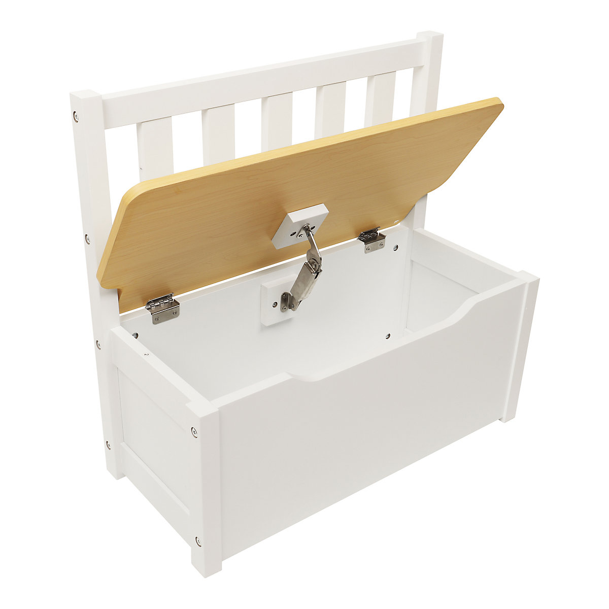 Kindertisch-Set Lousame Sitzgruppe Kiefernholz Natur / Weiß