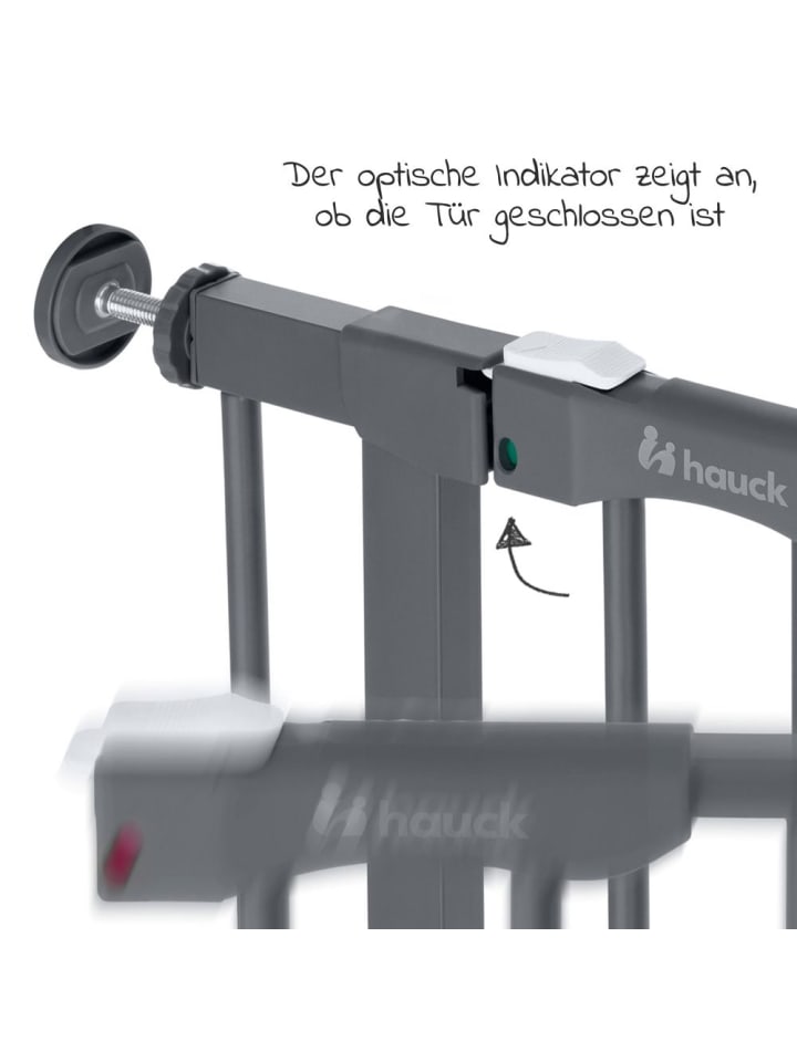 Hauck Türschutzgitter Clear Step Autoclose 2 - Dark Grey in grau günstig kaufen onesize