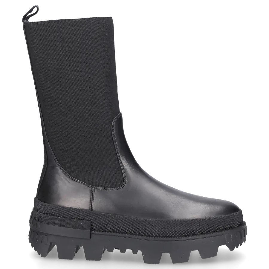 Moncler - Stiefel CHELSEA HIGH Kalbsleder Materialmix - schwarz