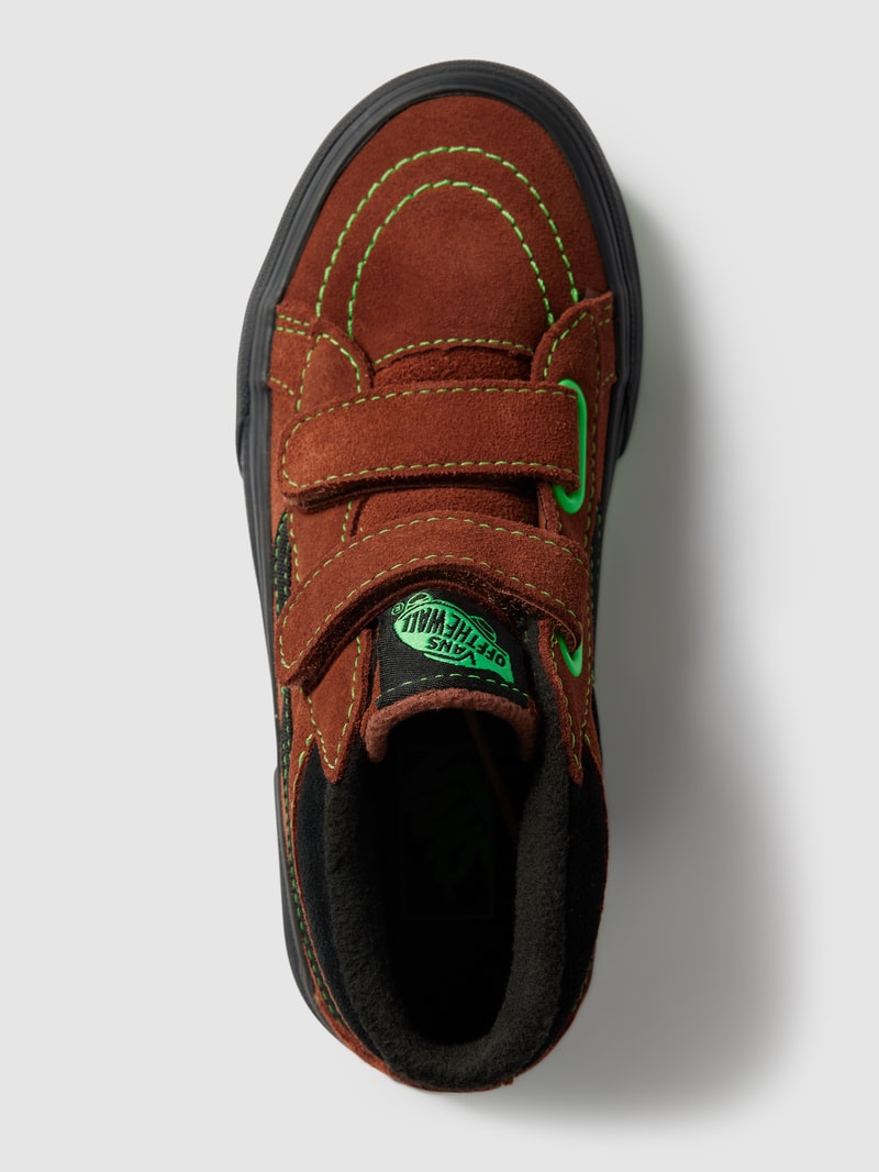 Sneaker mit Klettverschluss Modell 'SK8-MID' in cognac