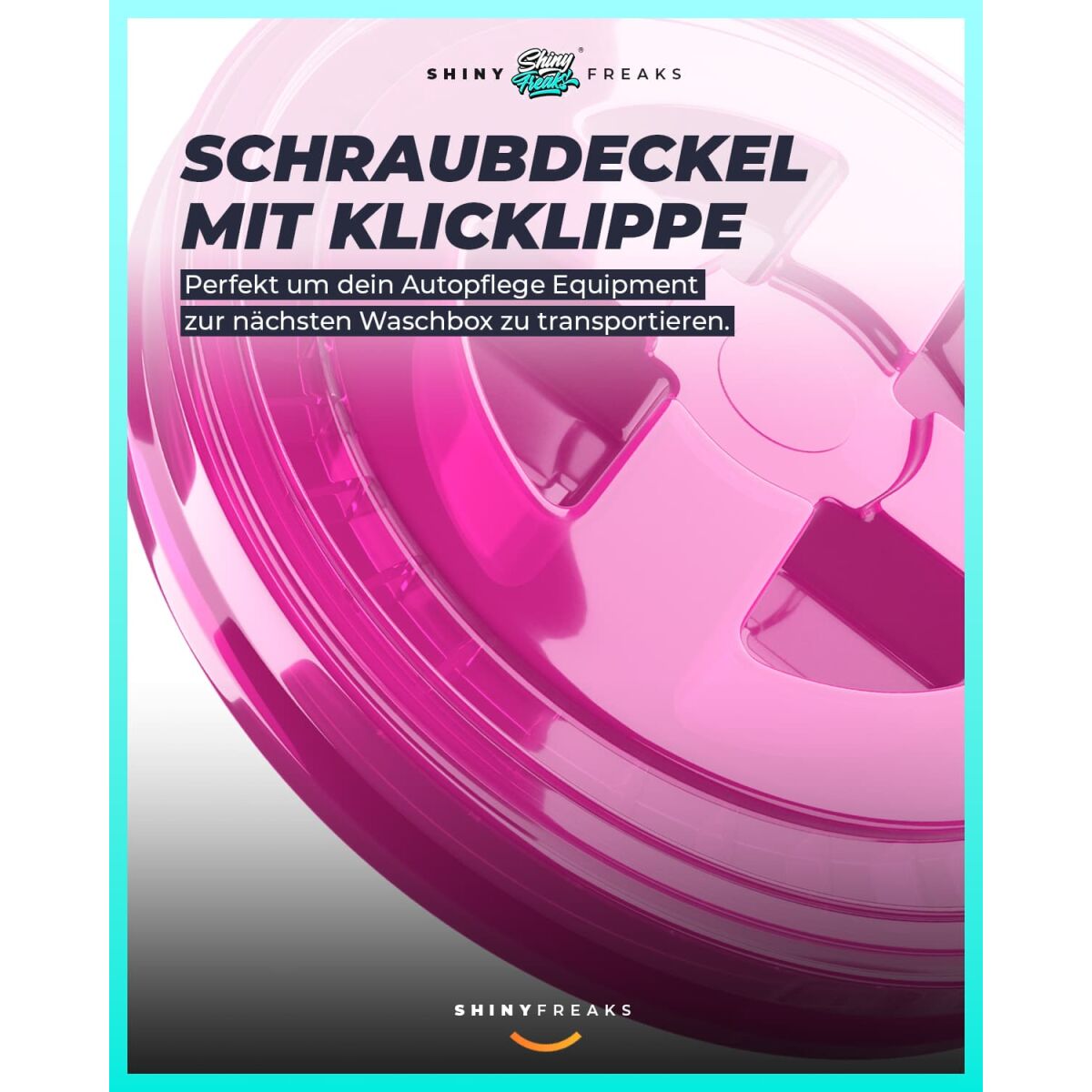 chemicalworkz Performance Buckets Wascheimer mit Deckel clear pink 3,5GAL