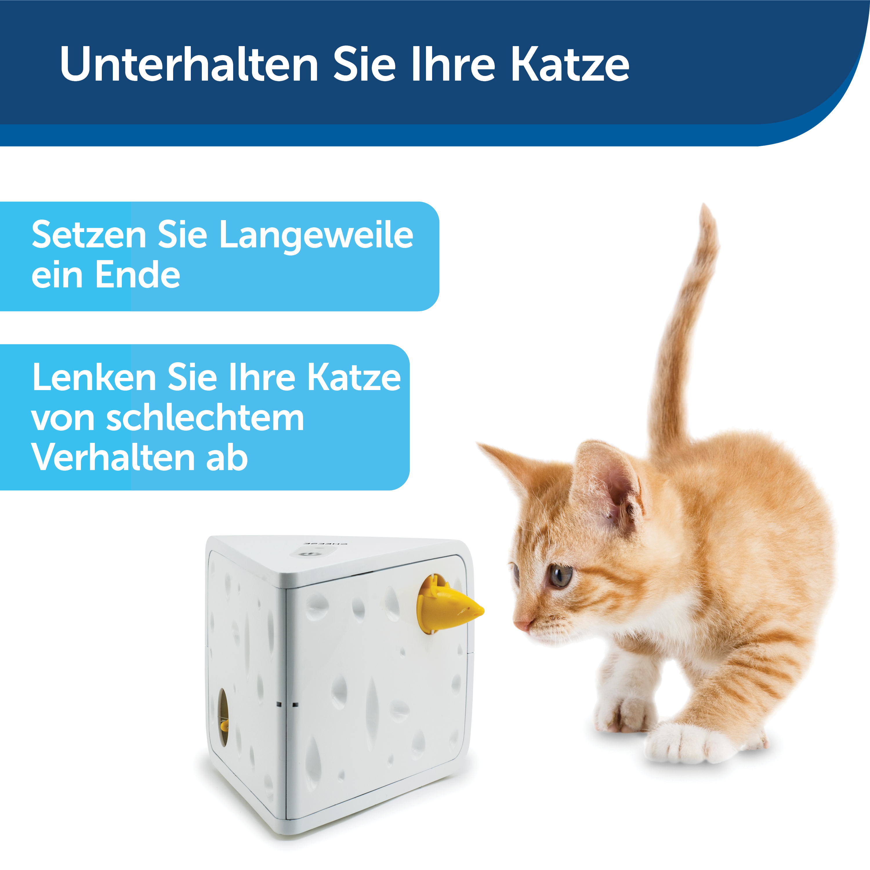 PetSafe Laserpointer & Elektrospielzeug PetSafe Automatisches Katzenspielzeug Cheese