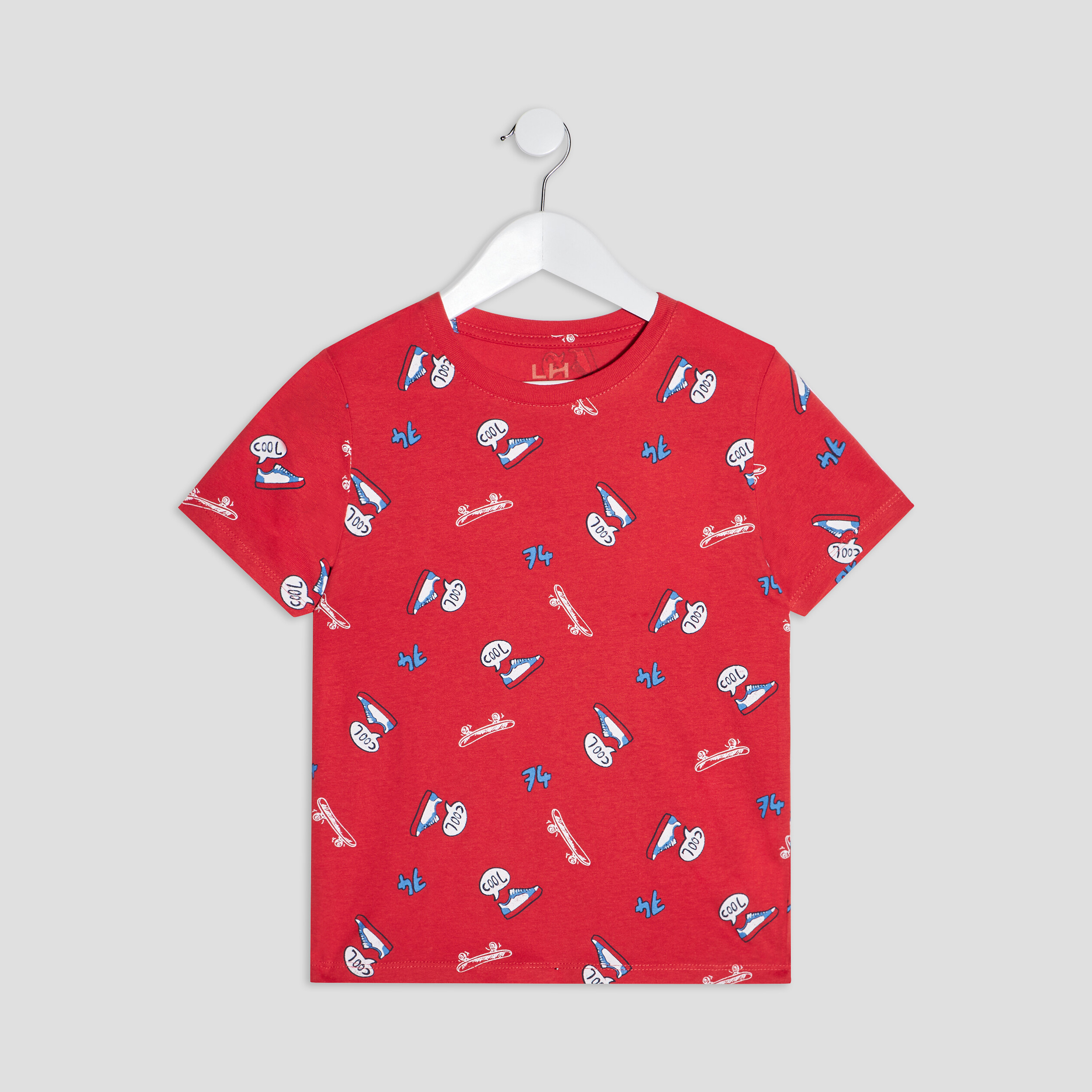 T-shirt manches courtes rouge garçon | La Halle