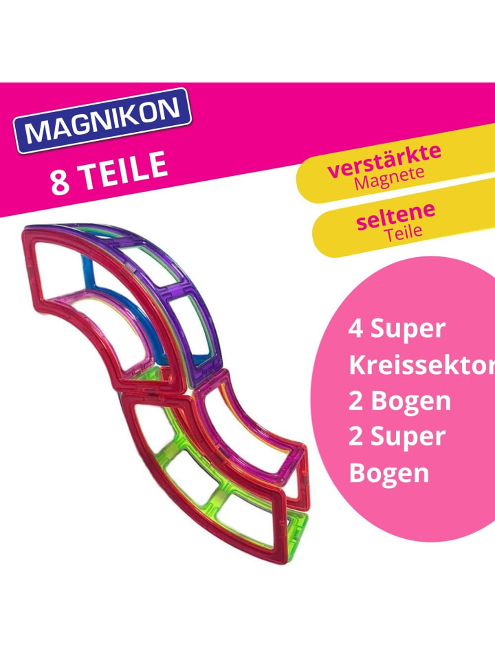 MAGNIKON Magnetische Bausteine Schlangle - Superbogen 2 Bogen 2 Super Kreissektor 4- ab 3 Jahren günstig kaufen onesize