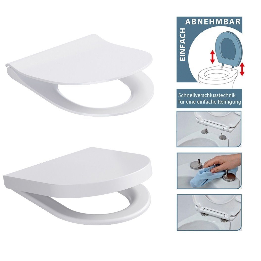 GEBERIT Vorwandelement WC Vorwandelement Bartolo WC spülrandlos Komplettset, Komplett-Set