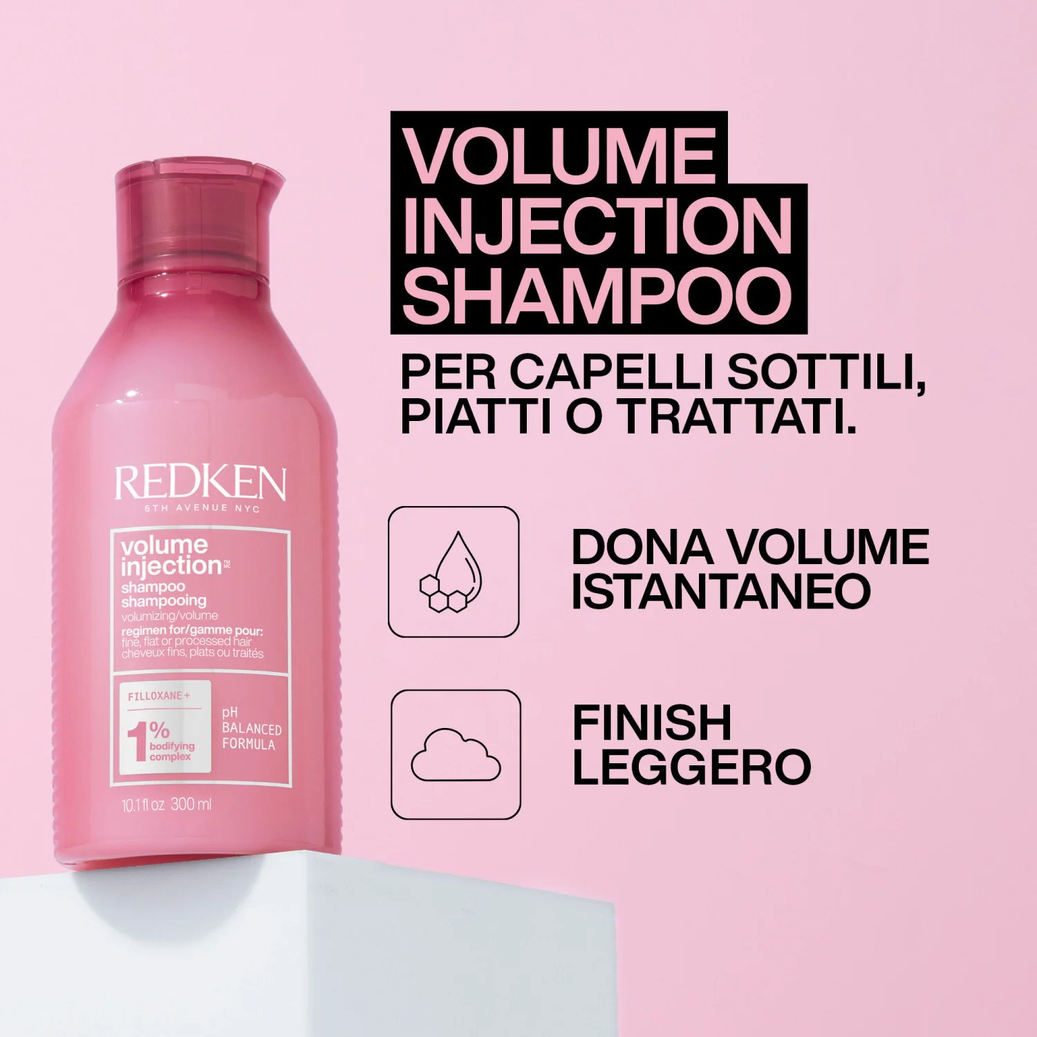 Set cadou de Crăciun Volume Injection: Șampon, Balsam și One United for Fine Hair - Seturi cadou pentru păr, Șampon pentru volum, Balsam pentru volum