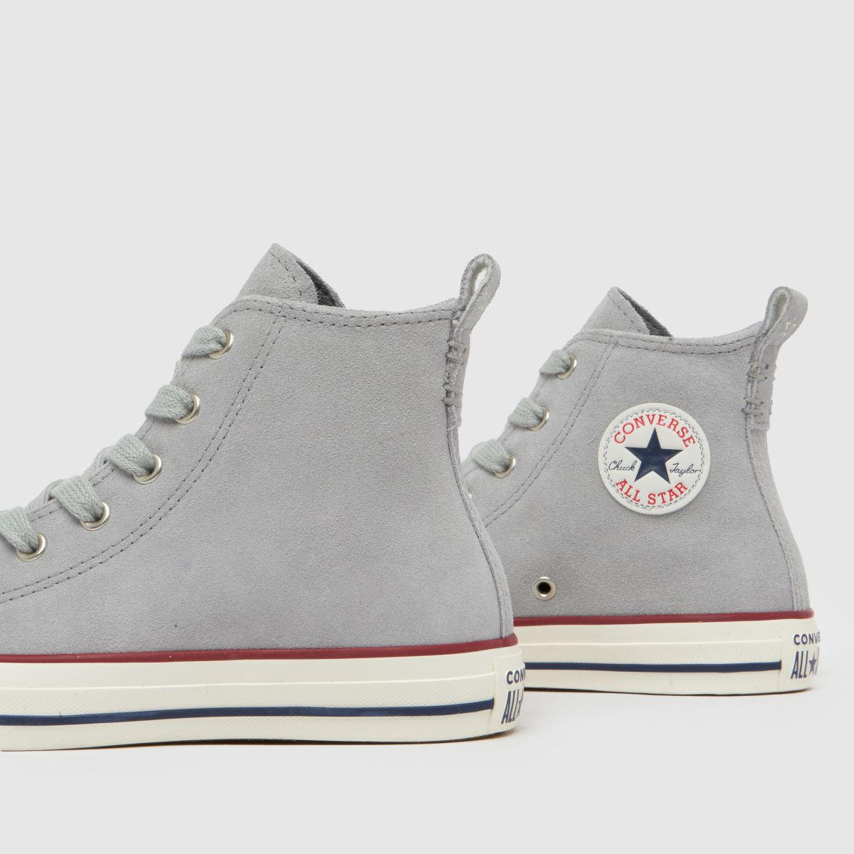 Converse ljusgrå All Star Hi Youth-sneakers