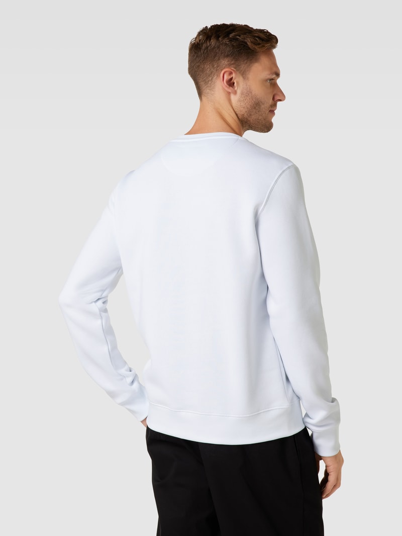 Sweatshirt mit Label-Applikation in weiß