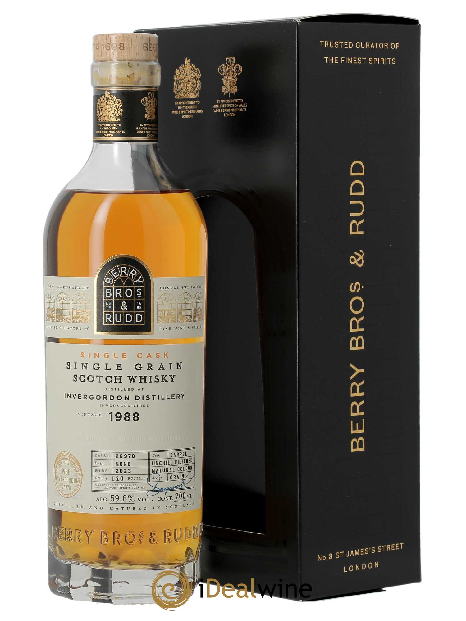 Whisky Invergordon 1988 Berry Bros & Rudd (70cl) 1988 - Lot de 1 Bouteille