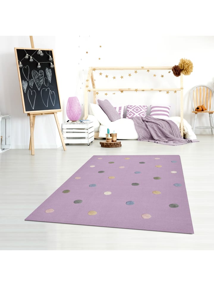 Happy Rugs Teppich COLORDOTS flieder/multi günstig kaufen