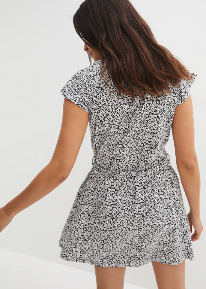 Kleid mit Wickeloptik aus nachhaltiger Baumwolle