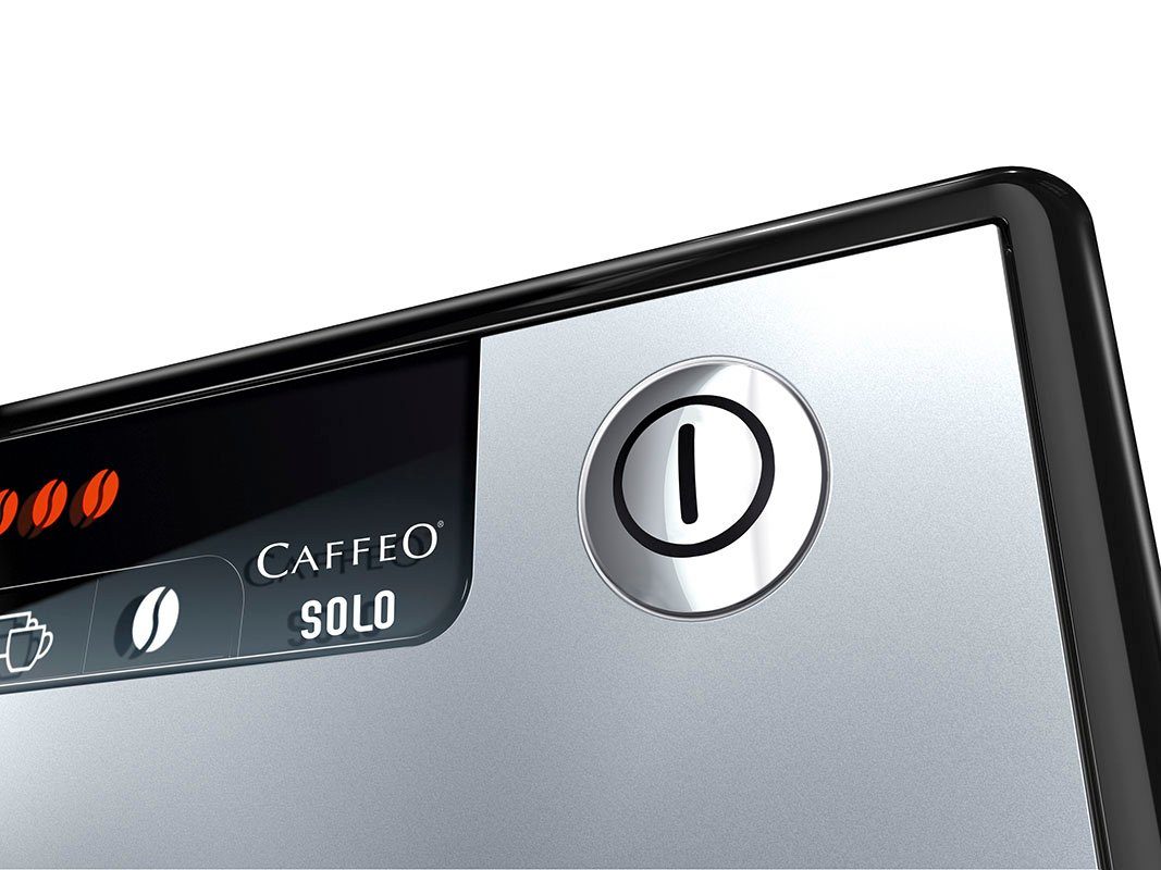 Melitta Kaffeevollautomat Solo® E950-203, silber/schwarz, Perfekt für Café crème & Espresso, nur 20cm breit