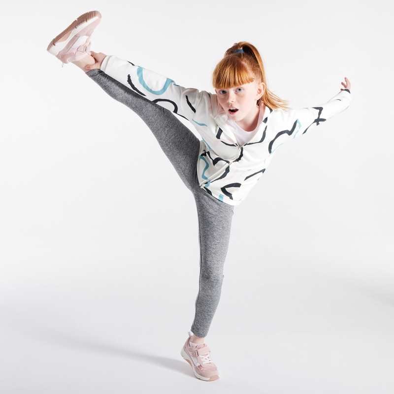 Legging de sport chiné gris fille