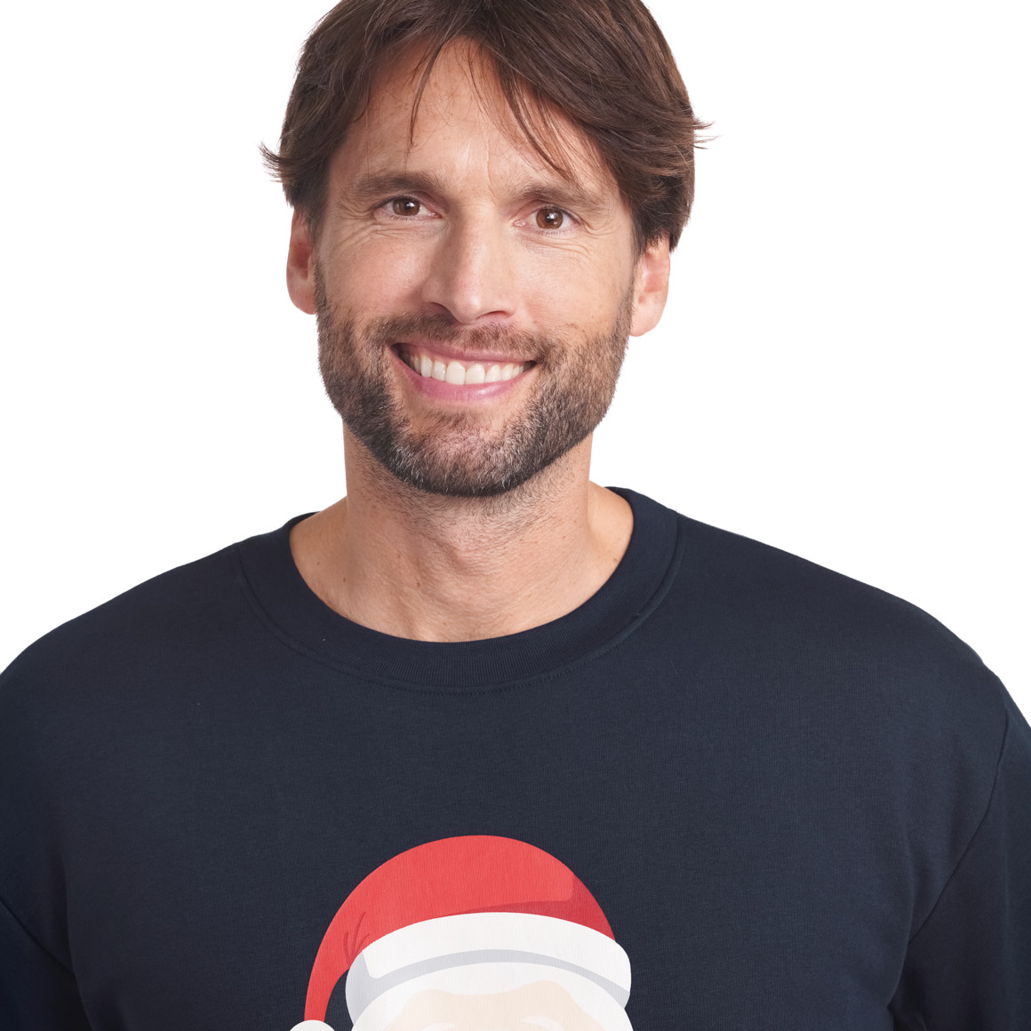Herren Weihnachtssweatshirt mit Santa-Motiv