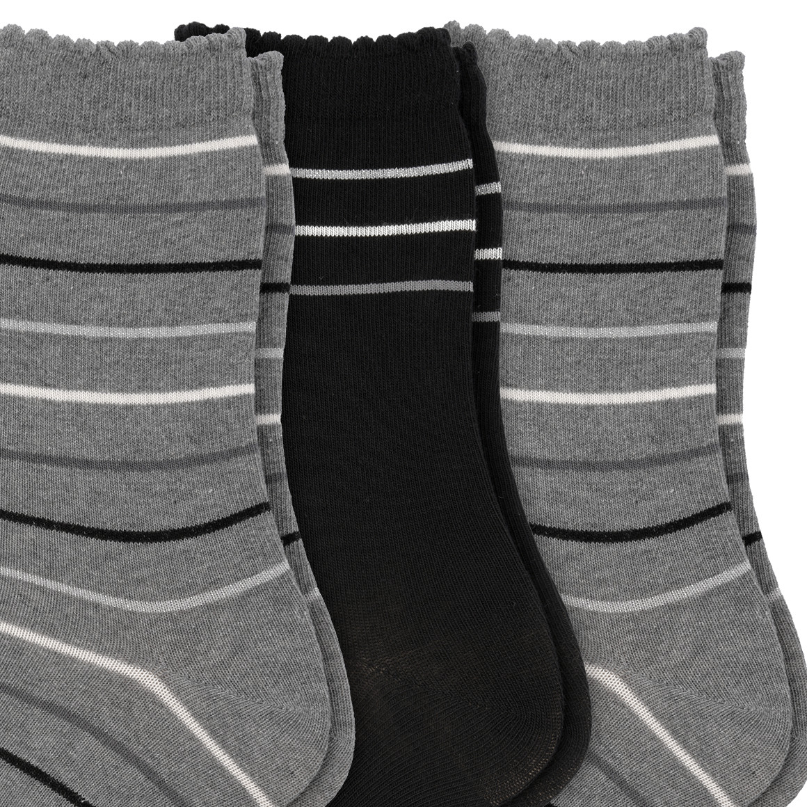 3 Paar Damen Socken mit Glitzer-Details