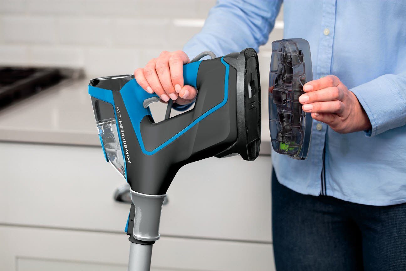 Bissell Dampfreiniger BISSELL PowerFresh SlimSteam, 1500 W, beutellos, inkl. Mop Pads und Aufsatzset