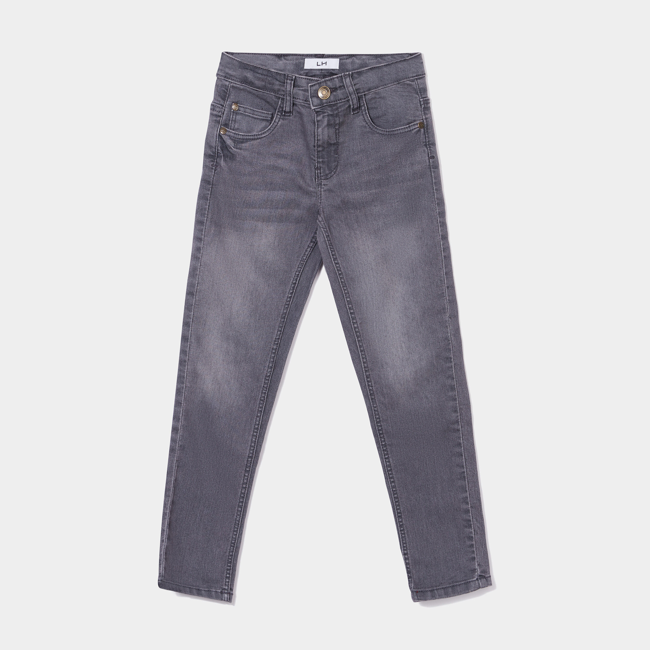 Jeans slim effet stretch gris garçon | La Halle